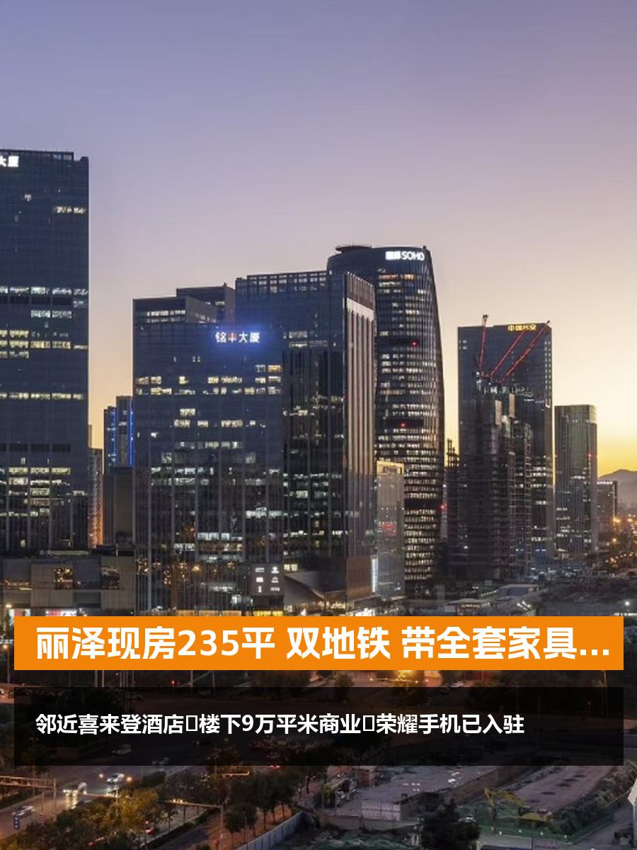 丽泽现房铭丰大厦235平 双地铁 带全套家具