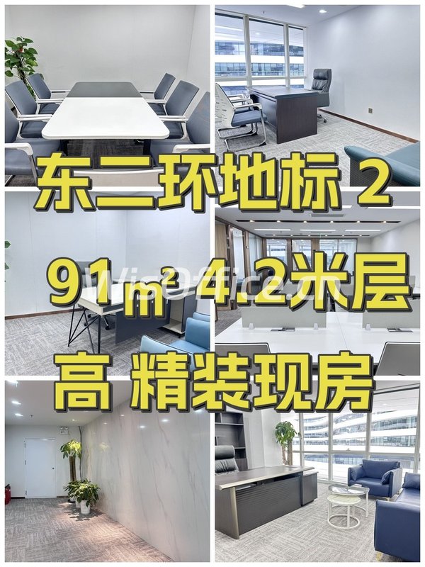 东二环地标 291㎡ 4.2米层高 精装现房 - 首图