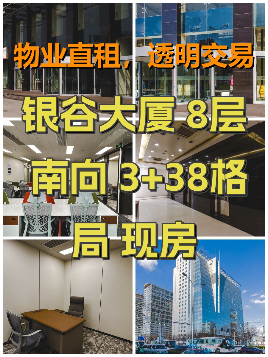 银谷大厦 8层 南向 3+38格局 现房