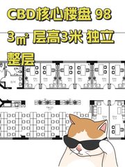 CBD核心楼盘 983㎡ 层高3米 独立整层 - 缩略图 1