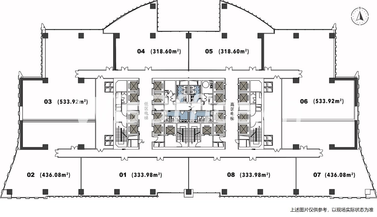 WWT大厦CBD核心1540㎡东南西朝向办公空间 - 首图