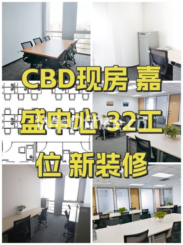 CBD现房 嘉盛中心 32工位 新装修 - 首图