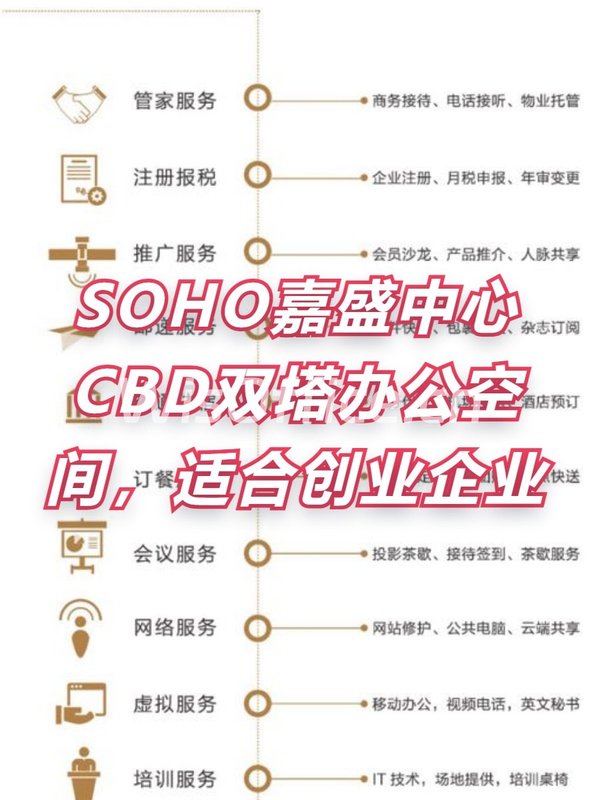 SOHO嘉盛中心CBD双塔办公空间，适合创业企业 - 首图