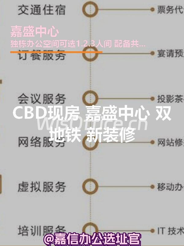 CBD现房 嘉盛中心 双地铁 新装修 - 首图