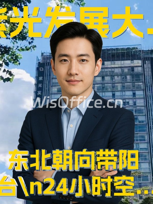 紫光发展大厦 东北向带阳台 88平 - 首图