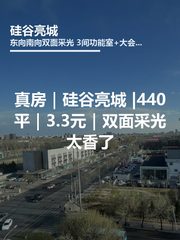 真房｜硅谷亮城 |440平｜3.3元｜双面采光太香了 - 缩略图 1
